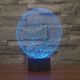 Beling, 3D detská LED lampa Lopta z čísel, nočné svetlo pre deti, 16 farieb S149 