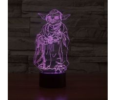 Beling 3D lampa, Yoda, 7 farebná S139