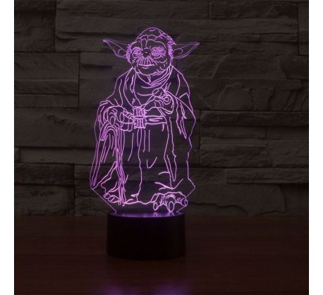 Beling 3D lampa, Yoda, 7 farebná S139 
