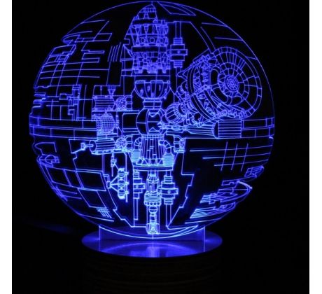Beling 3D lampa, Death Star 2, 7 farebná S138 