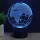 Beling 3D detská LED lampa, Zem, nočné svetlo pre deti, 16 farieb S134 