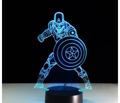 Beling 3D lampa, Kapitán Amerika, 7 farebná S130