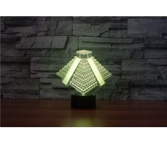 Beling 3D lampa, Aztécka pyramída, 7 farebná S126 