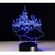 Beling 3D detská LED lampa, Hrad, nočné svetlo pre deti, 16 farieb S125 