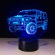 Beling 3D detská LED lampa, Hummer, nočné svetlo pre deti, 16 farieb S119 