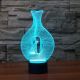 Beling 3D detská LED lampa, Vtáčik, nočné svetlo pre deti, 16 farieb  S111 