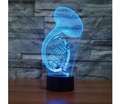 Beling 3D lampa, Trúbka, 7 farebná S110