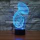 Beling 3D detská LED lampa, Trúbka, nočné svetlo pre deti, 16 farieb S110 