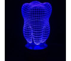 Beling 3D lampa, Zub, 7 farebná S109