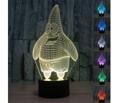 Beling 3D lampa, Hviezda, 7 farebná S107