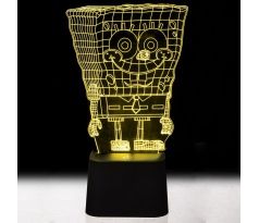Beling 3D lampa, SpongeBob v šortkách, 7 farebná S106