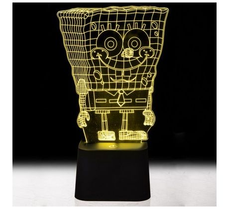 Beling 3D lampa, SpongeBob v šortkách, 7 farebná S106