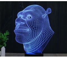 Beling 3D lampa, Shrek, 7 farebná S103