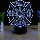 Beling 3D detská LED lampa, Hasické logo, nočné svetlo pre deti, 16 farieb S94 
