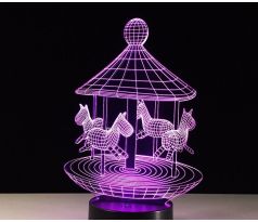 Beling 3D lampa, Kolotoč, 7 farebná S91