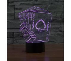 Beling 3D lampa, Karty, 7 farebná S90