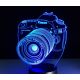 Beling 3D detská LED lampa, Fotoaparát, nočné svetlo pre deti, 16 farieb S89 
