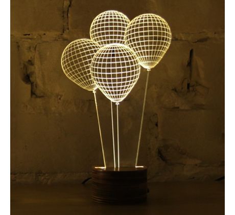 Beling 3D lampa, Balóny, 7 farebná S87 