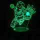 Beling 3D detská LED lampa, Iron Man, nočné svetlo pre deti, 16 farieb S73 
