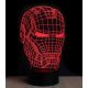 Beling 3D detská LED lampa, Iron Man maska, nočné svetlo pre deti, 16 farieb S72 