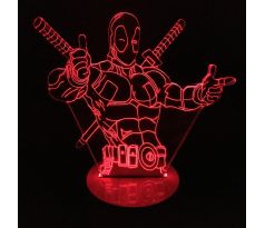 Beling 3D lampa, Deadpool, 7 farebná S70 