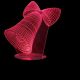Beling 3D detská LED lampa, Vianočný zvon , nočné svetlo pre deti, 16 farieb S67
