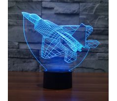 Beling 3D lampa, Stíhačka F16, 7 farebná S63