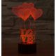 Beling 3D lampa, Love, 7 farebná S54 
