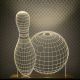 Beling 3D lampa, Bowling, 7 farebná S43 