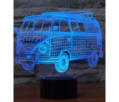 Beling 3D lampa, Volkswagen old van, 7 farebná S34 