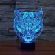 Beling 3D detská LED lampa, Vlk, nočné svetlo pre deti, 16 farieb S32 