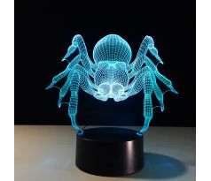 Beling 3D lampa, Pavúk, 7 farebná S29