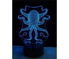 Beling 3D lampa, Chobotnica, 7 farebná S25 