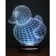 Beling 3D lampa, Kačica, 7 farebná S19