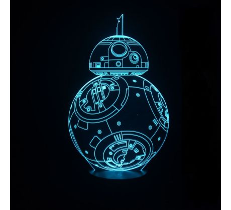 Beling 3D lampa, BB-8, 7 farebná S6 