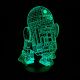 Beling 3D detská LED lampa ,R2D2, nočné svetlo pre deti, 16 farieb