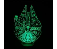 Beling 3D lampa, Millennium Falcon, 7 farebná S2 