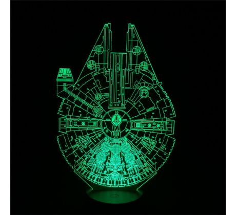 Beling 3D lampa, Millennium Falcon, 7 farebná S2 