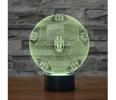 Beling 3D lampa, Lopta  s logom Juventus, 7 farebná S197