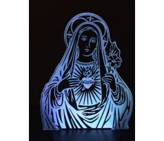 Beling 3D lampa, Panna Mária, 7 farebná S205