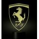 Beling 3D lampa, Ferrari logo, 7 farebná S208