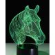 Beling 3D lampa, Hlava koňa 2, 7 farebná S425