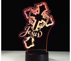 Beling 3D lampa,Jesus, 7 farebná S428