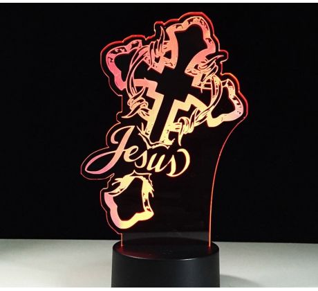 Beling 3D lampa,Jesus, 7 farebná S428
