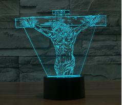 Beling 3D lampa,Ježiš Kristus, 7 farebná S429