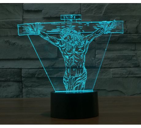Beling 3D lampa,Ježiš Kristus, 7 farebná S429