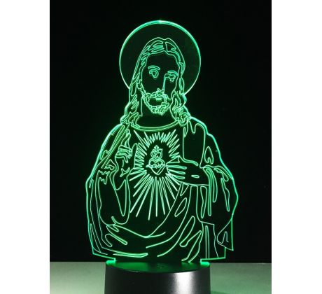 Beling 3D lampa, Kristus, 7 farebná S430