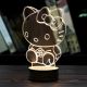 Beling 3D detská LED lampa, Hello Kitty , nočné svetlo pre deti, 16 farieb S431