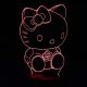 Beling 3D detská LED lampa, Hello Kitty model 3 , nočné svetlo pre deti, 16 farieb S433