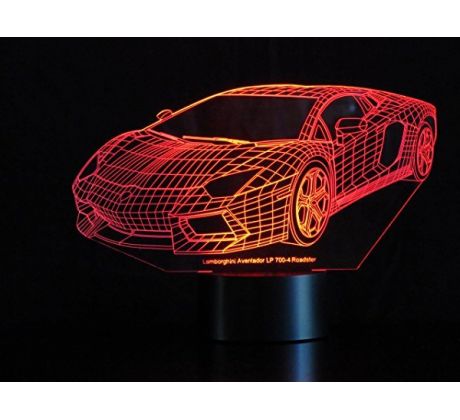 Beling 3D lampa, lamborghini , 7 farebná S449